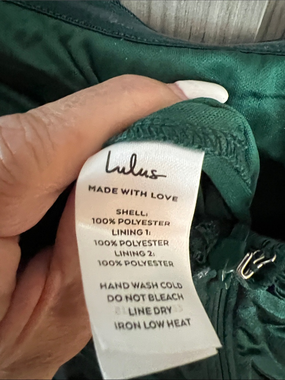 NWT LULU'S greatest hits forest green satin off shoulder ball gown L - Picture 13 of 14